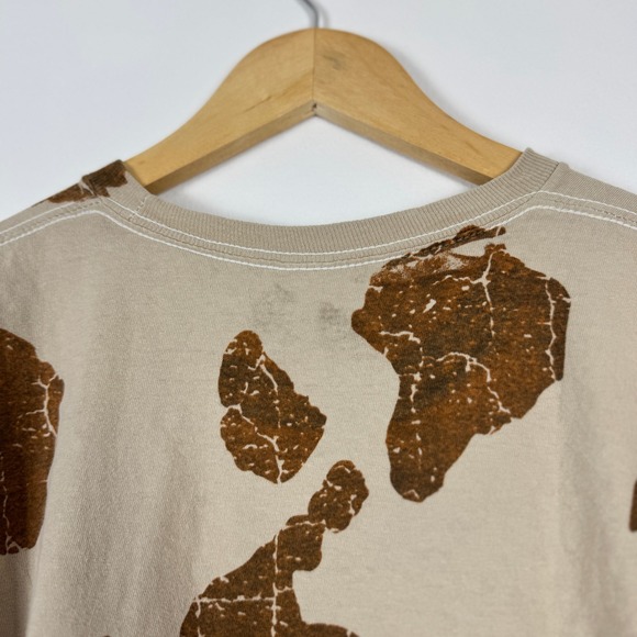 American Highway Wild West Cow Print Oversized T Shirt Youth Size L Western Chic - Picture 8 of 10